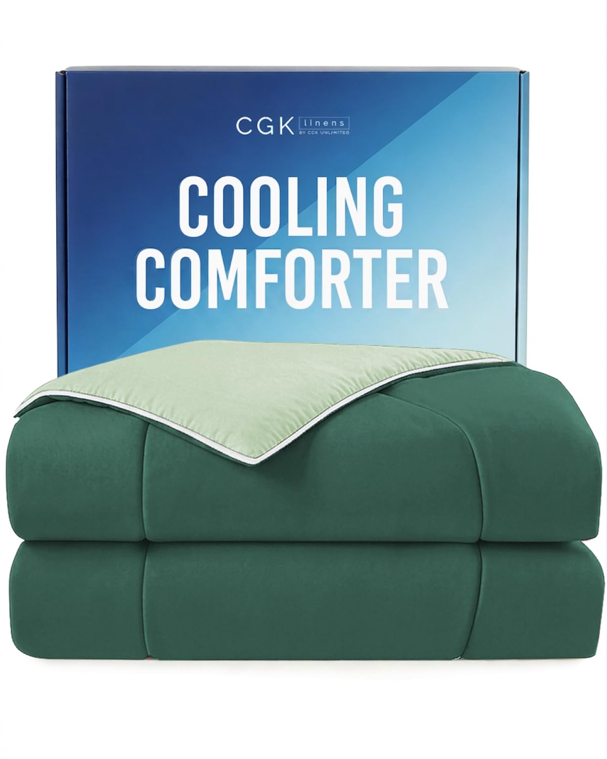 CGK Cooling Comforter Queen - Summer Blanket - 90x90 (Sky Blue)