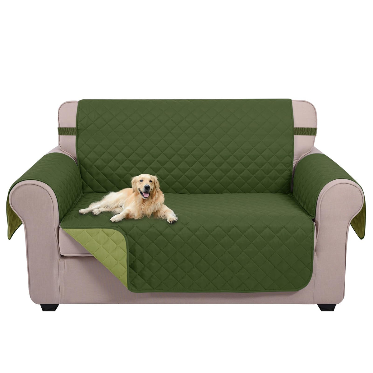 U-NICE HOME Reversible Sofa Cover Couch Cover for Dogs, Beige/Beige