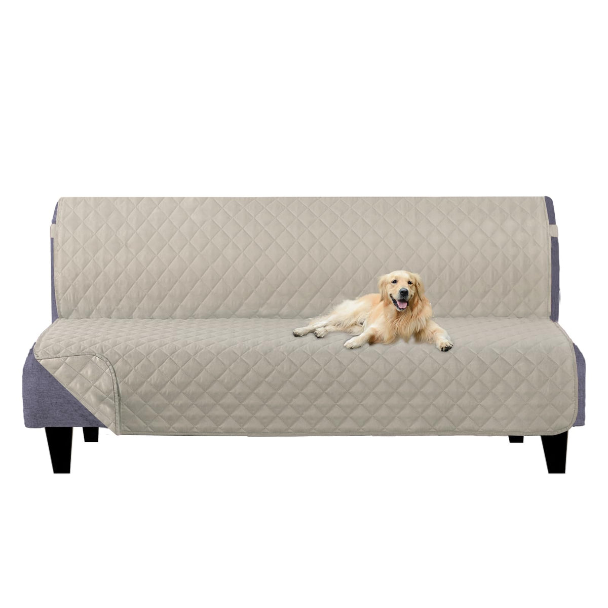 U-NICE HOME Reversible Sofa Cover Couch Cover for Dogs, Beige/Beige