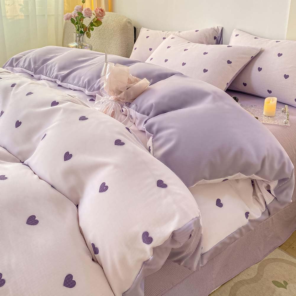 Nayoroom Gingham Duvet Cover Set Queen Blue White Plaid Checkered Bedding