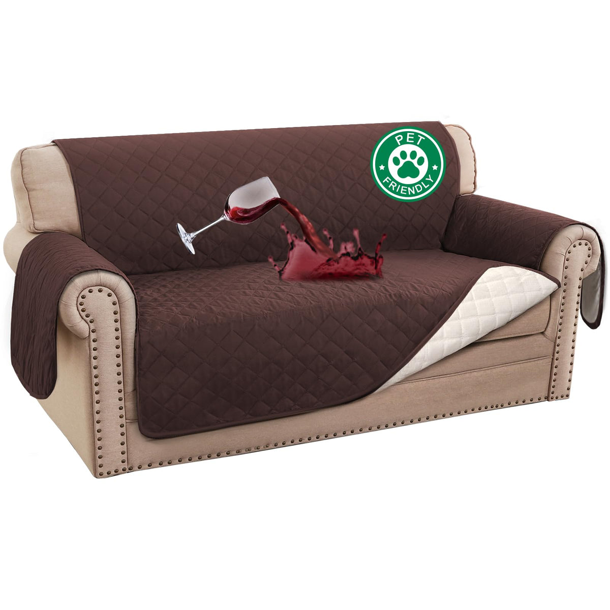 Turquoize 100% Waterproof Sofa Covers Couch Cover for Dogs, Sofa 70"