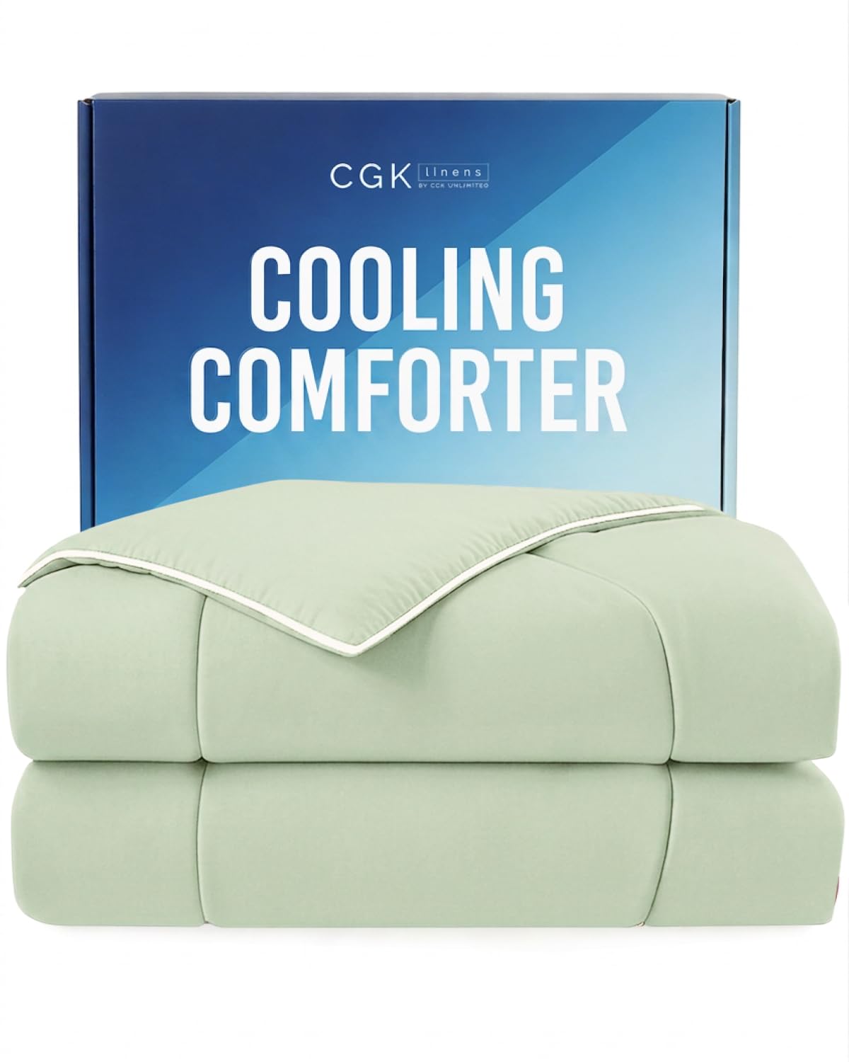 CGK Cooling Comforter Queen - Summer Blanket - 90x90 (Sky Blue)