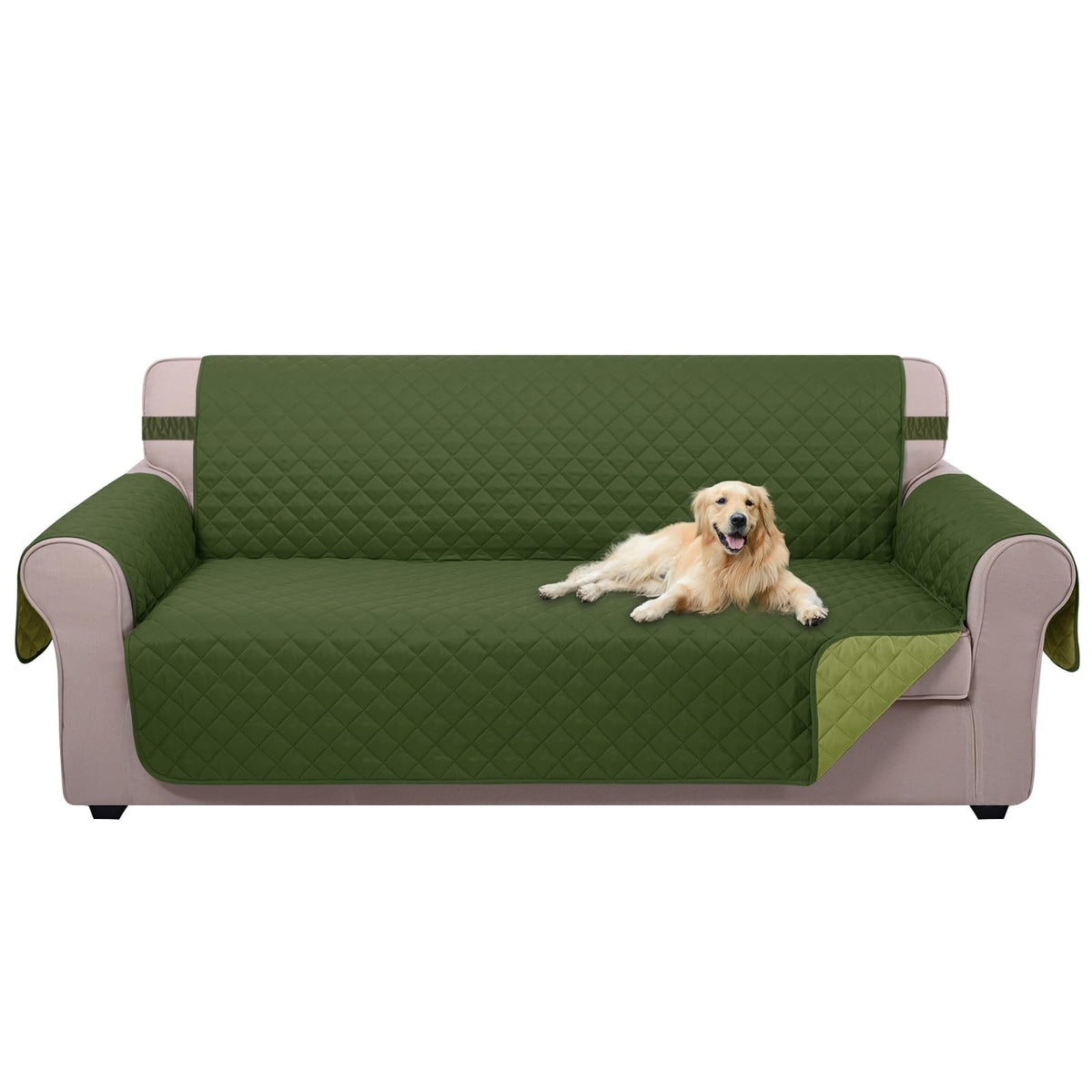 U-NICE HOME Reversible Sofa Cover Couch Cover for Dogs, Beige/Beige