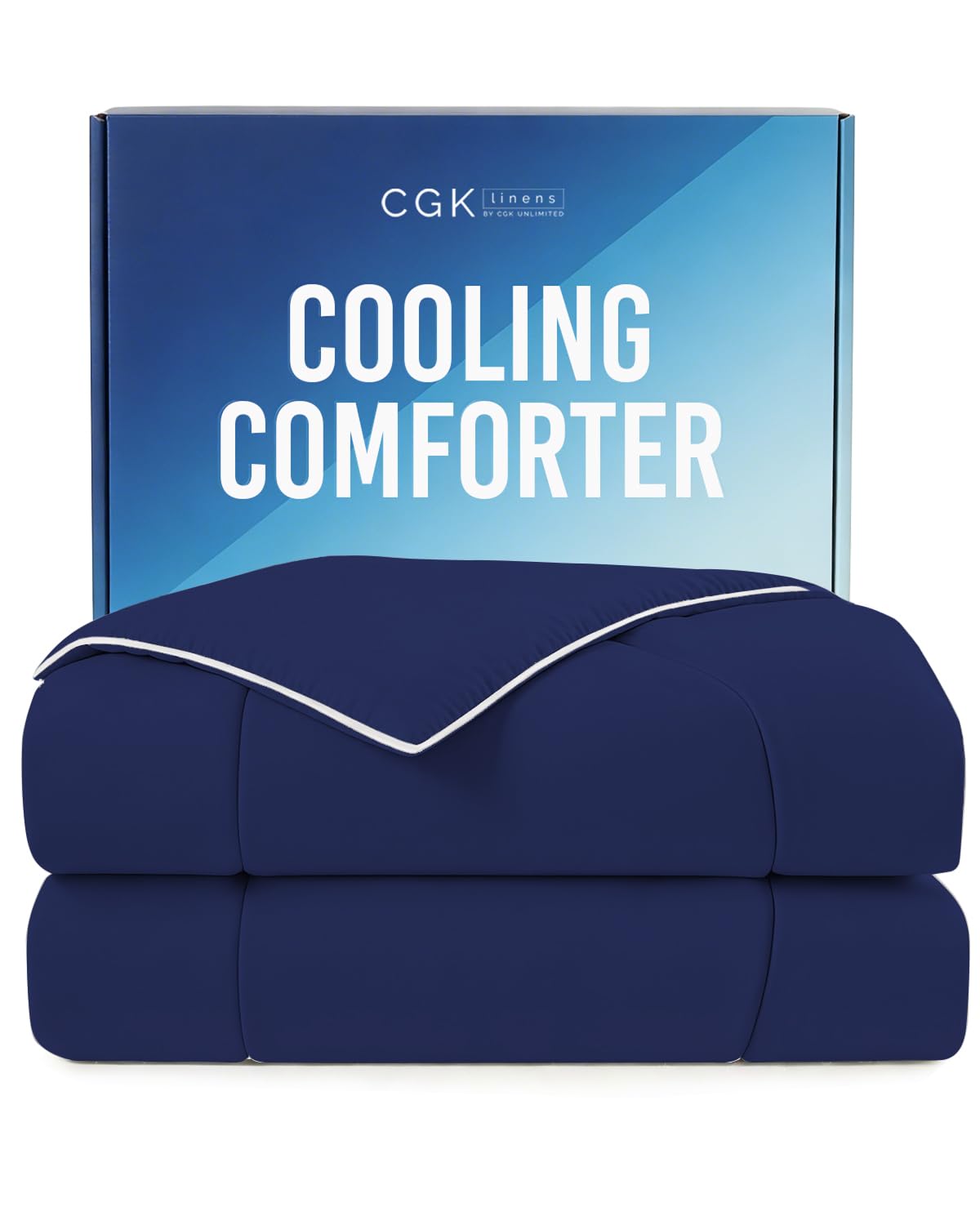 CGK Cooling Comforter Queen - Summer Blanket - 90x90 (Sky Blue)