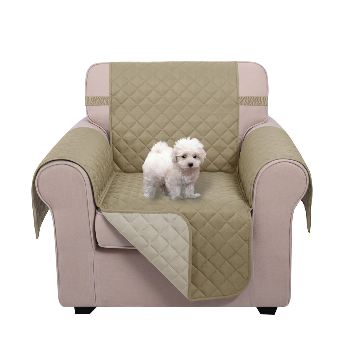 U-NICE HOME Reversible Sofa Cover Couch Cover for Dogs, Beige/Beige