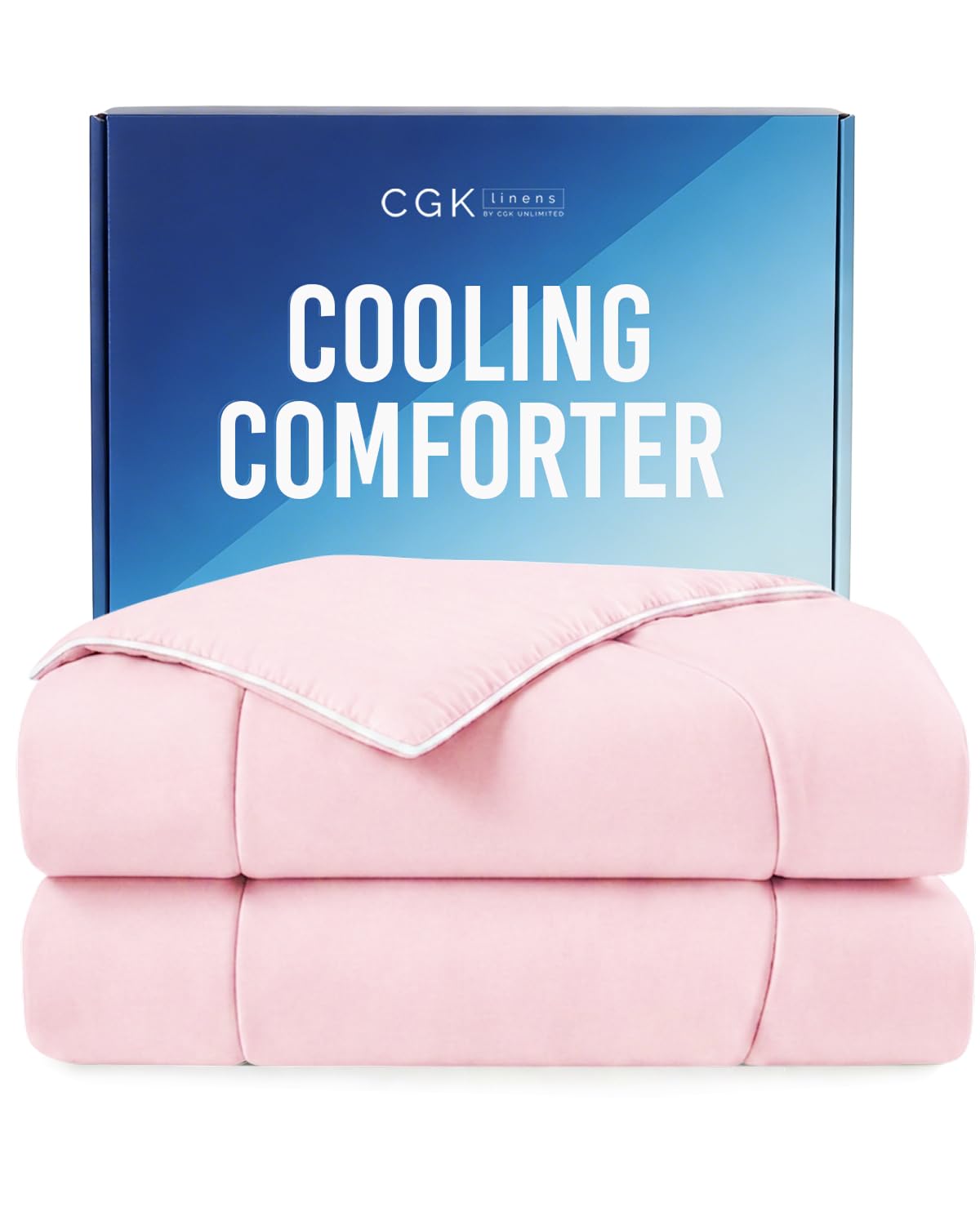 CGK Cooling Comforter Queen - Summer Blanket - 90x90 (Sky Blue)