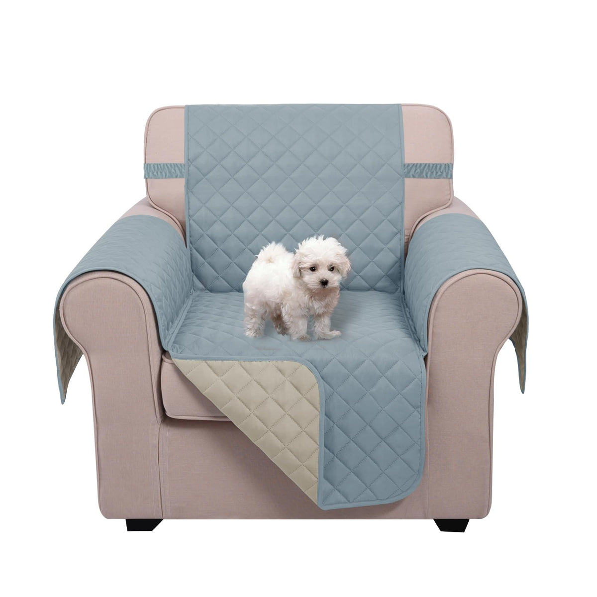U-NICE HOME Reversible Sofa Cover Couch Cover for Dogs, Beige/Beige