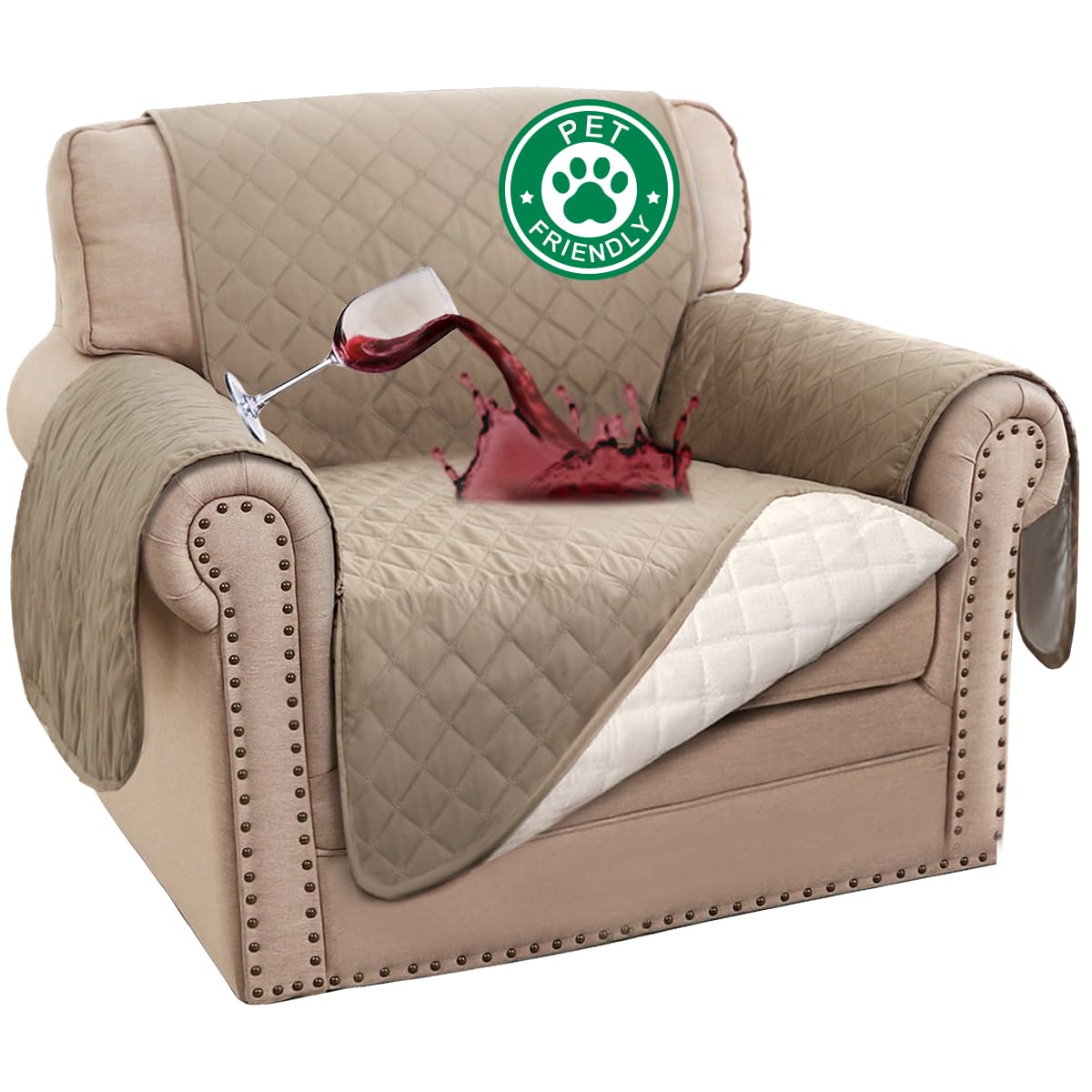 Turquoize 100% Waterproof Sofa Covers Couch Cover for Dogs, Sofa 70"