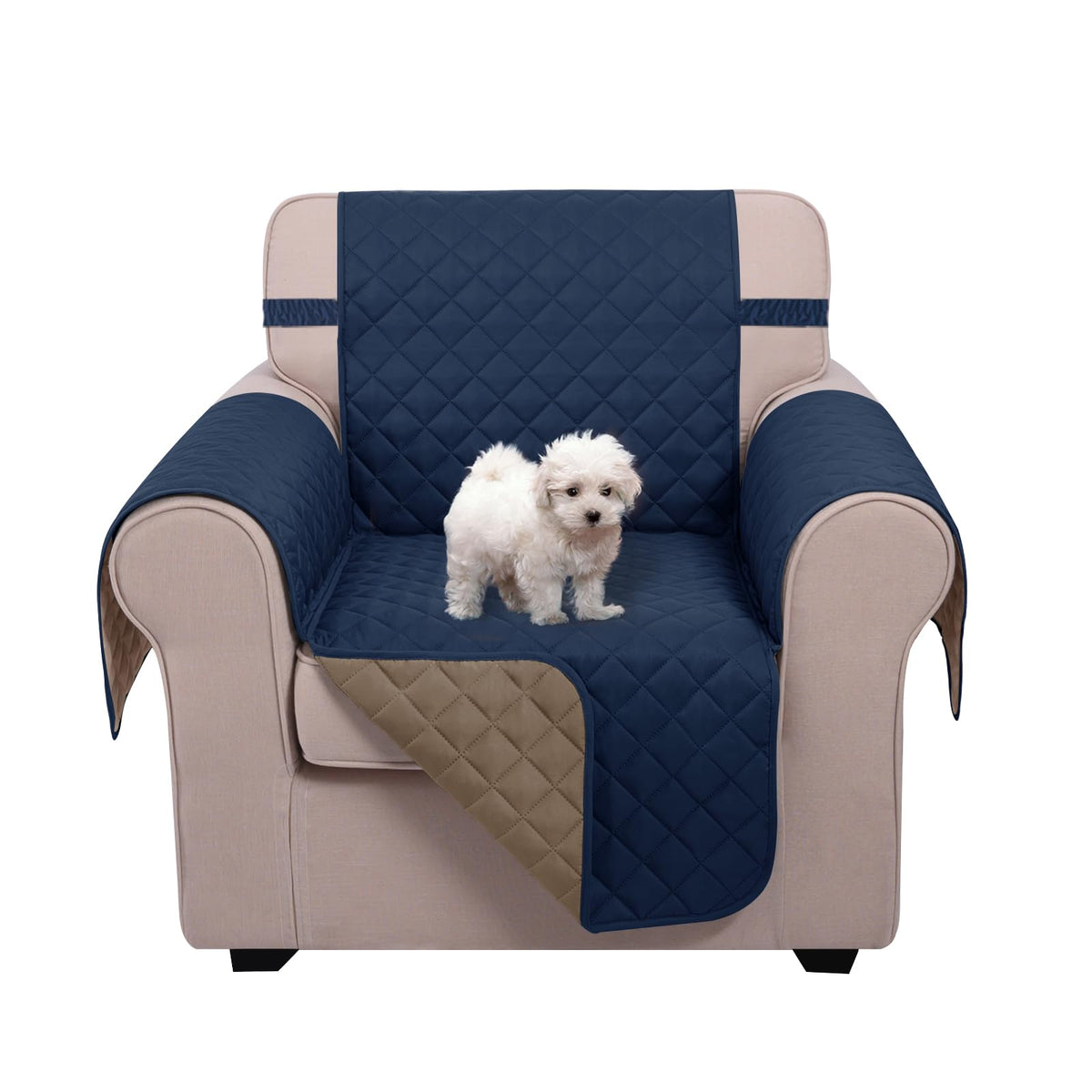 U-NICE HOME Reversible Sofa Cover Couch Cover for Dogs, Beige/Beige