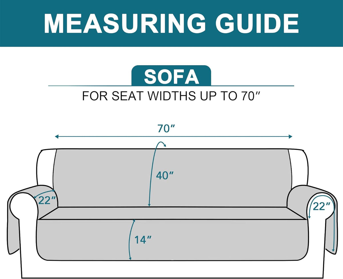 Turquoize 100% Waterproof Sofa Covers Couch Cover for Dogs, Sofa 70"