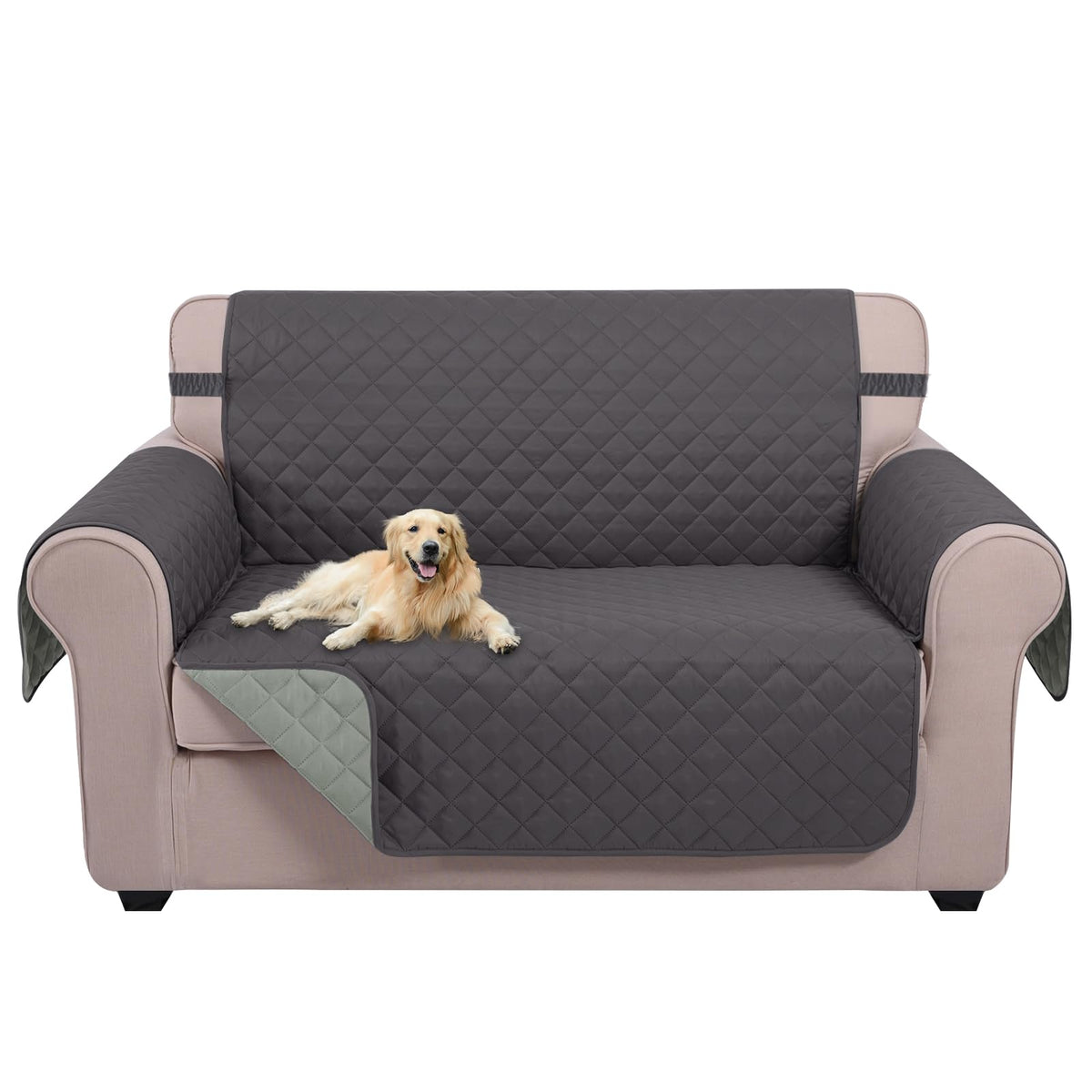 U-NICE HOME Reversible Sofa Cover Couch Cover for Dogs, Beige/Beige