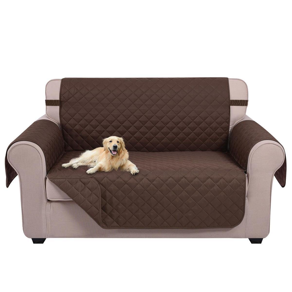 U-NICE HOME Reversible Sofa Cover Couch Cover for Dogs, Beige/Beige