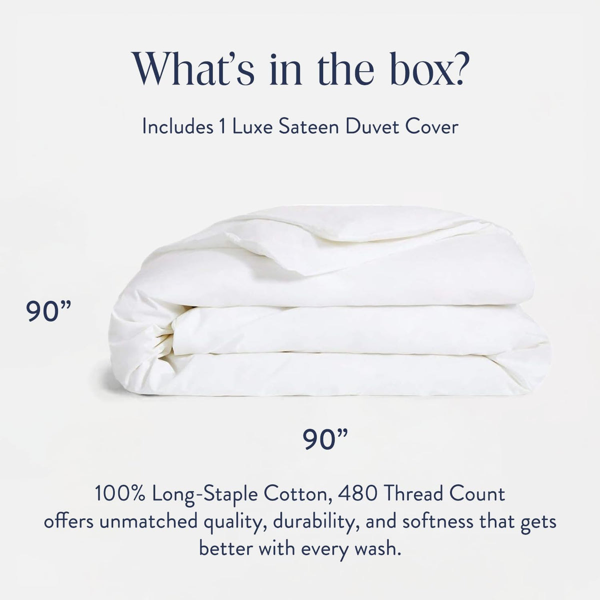 Brooklinen Sateen Duvet Cover Hotel-Quality Luxury - Full/Queen, White
