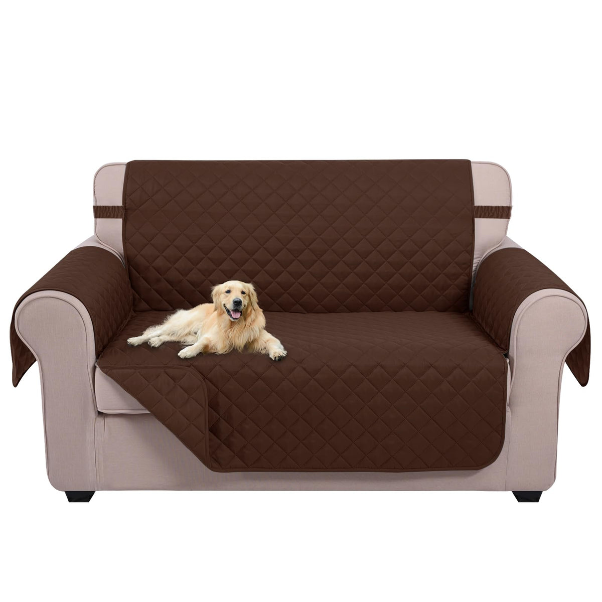 U-NICE HOME Reversible Sofa Cover Couch Cover for Dogs, Beige/Beige