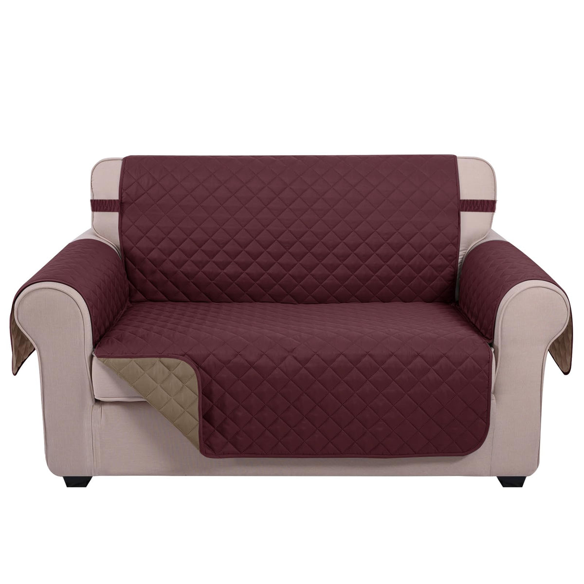 U-NICE HOME Reversible Sofa Cover Couch Cover for Dogs, Beige/Beige