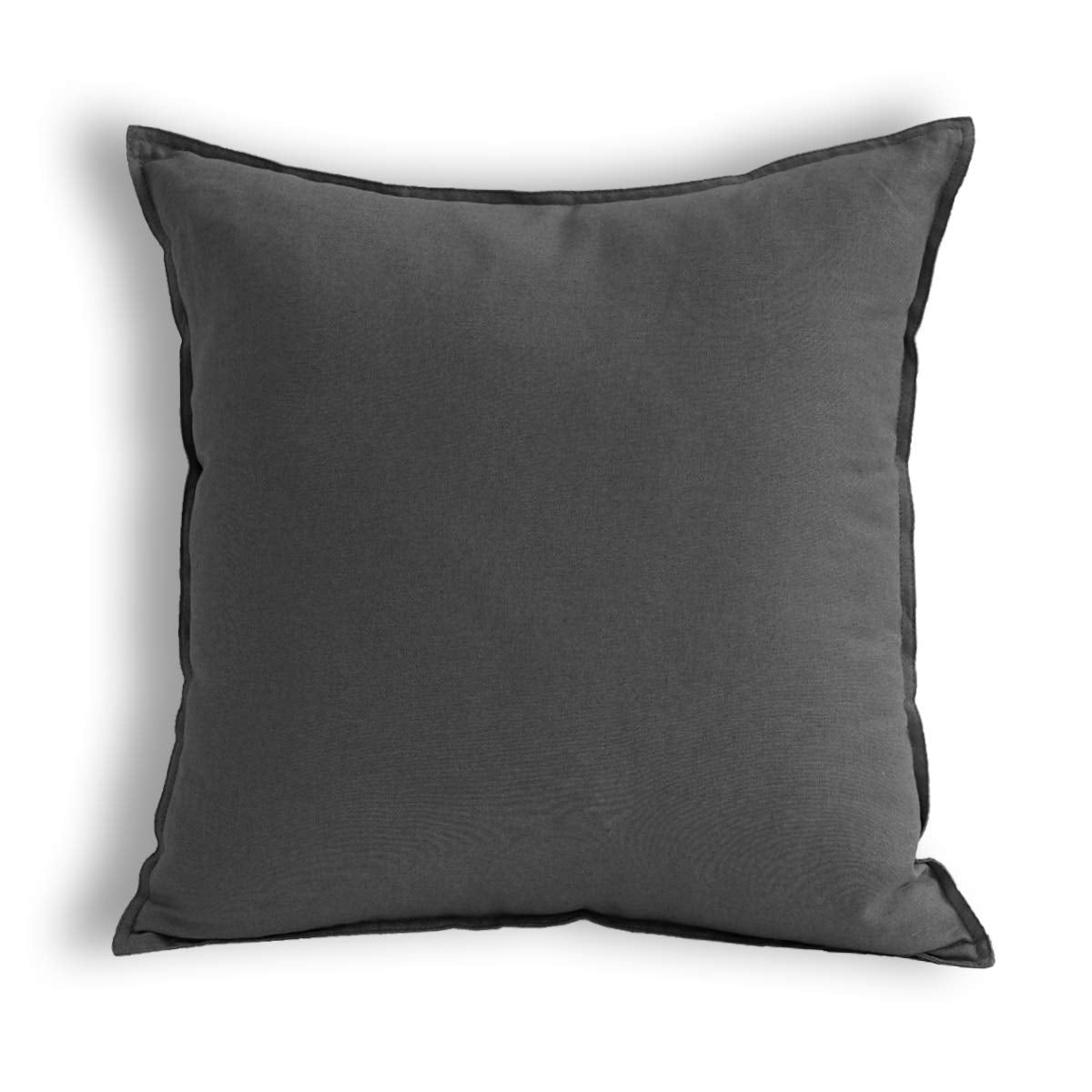 Jeanerlor Cotton Linen Square Decorative Throw Pillow Case Cushion Cover with Twin Needles Stitch on Edge,for Wedding Party Gift Car 12"x20"(30 x 50cm), Olive Green