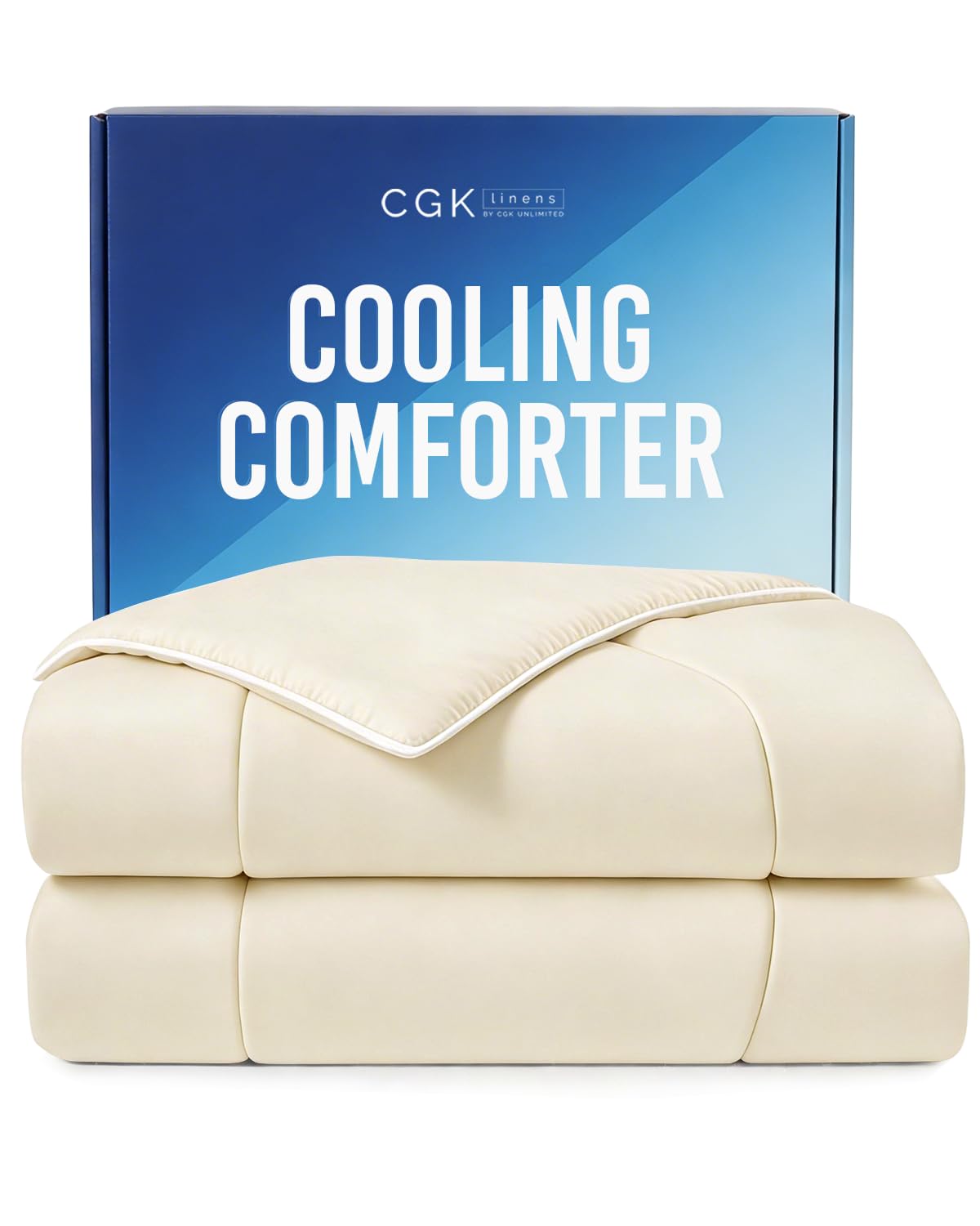 CGK Cooling Comforter Queen - Summer Blanket - 90x90 (Sky Blue)