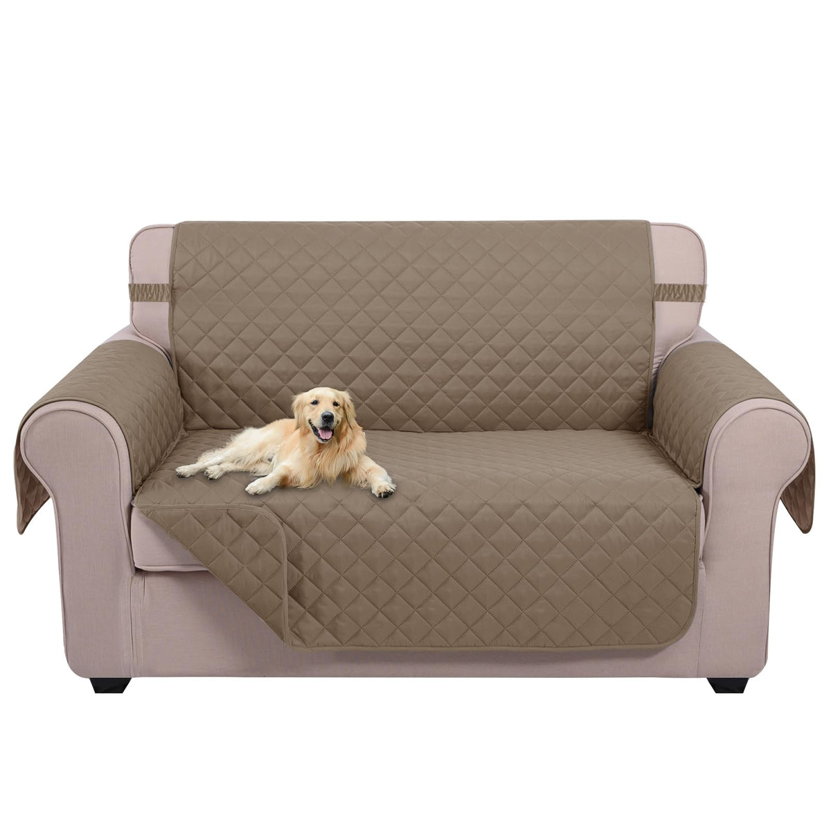 U-NICE HOME Reversible Sofa Cover Couch Cover for Dogs, Beige/Beige