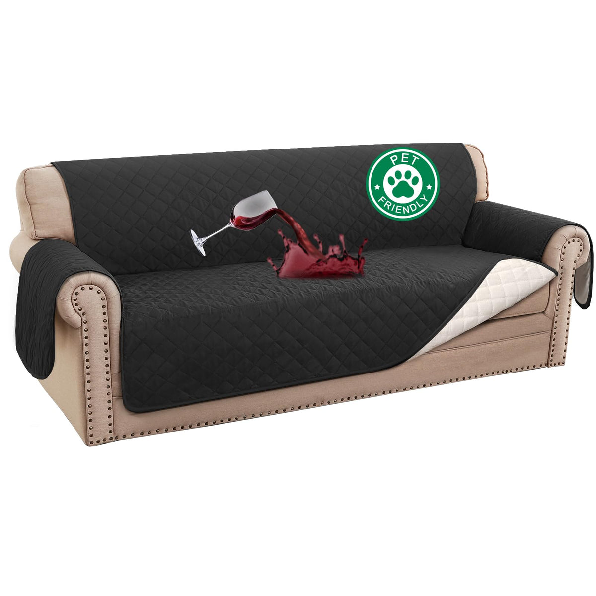 Turquoize 100% Waterproof Sofa Covers Couch Cover for Dogs, Sofa 70"
