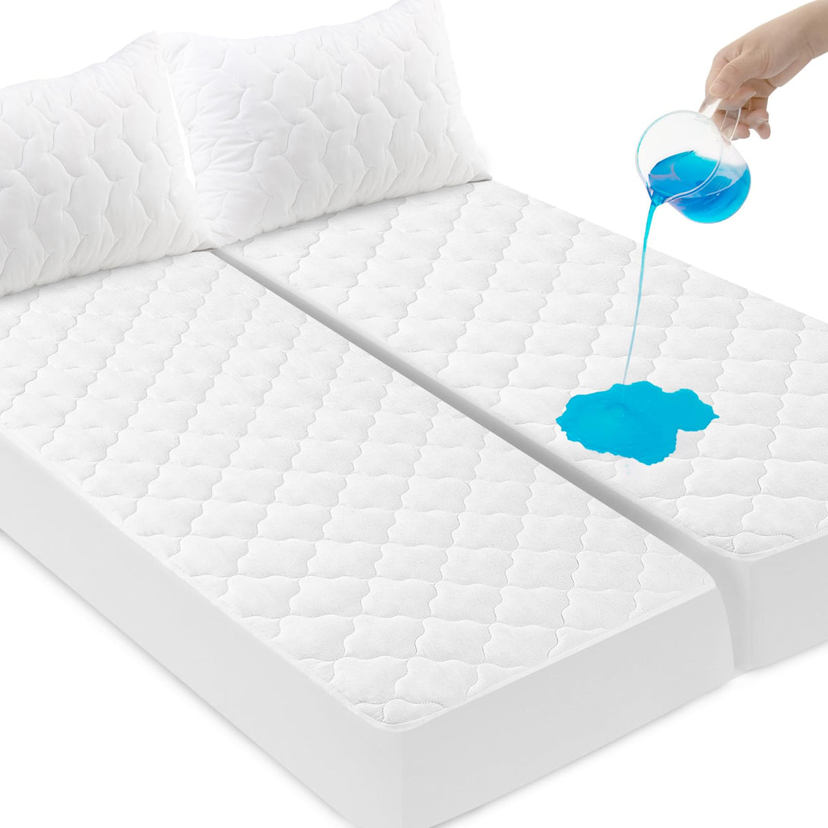 Mattress Protector Pad Cover Waterproof Twin Size Quilted for Single Bed