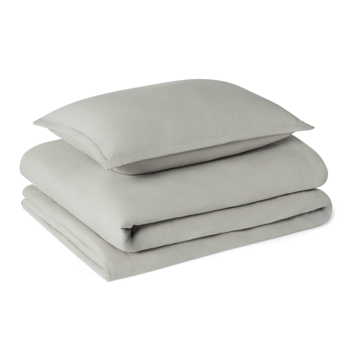Amazon Basics Brushed Microfiber Quilt Set, Extra Soft with Natural Texture, 2-Piece, Twin/Twin XL, Beige
