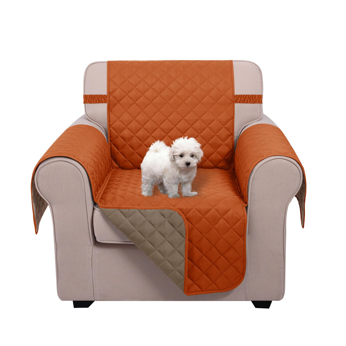 U-NICE HOME Reversible Sofa Cover Couch Cover for Dogs, Beige/Beige
