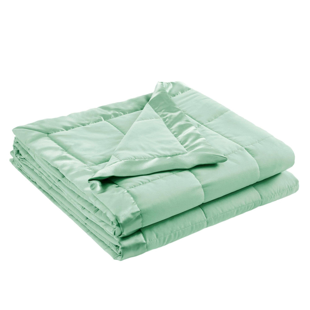 Madison Park Down Alternative Queen Blanket for Bed, Satin Trim, Blue