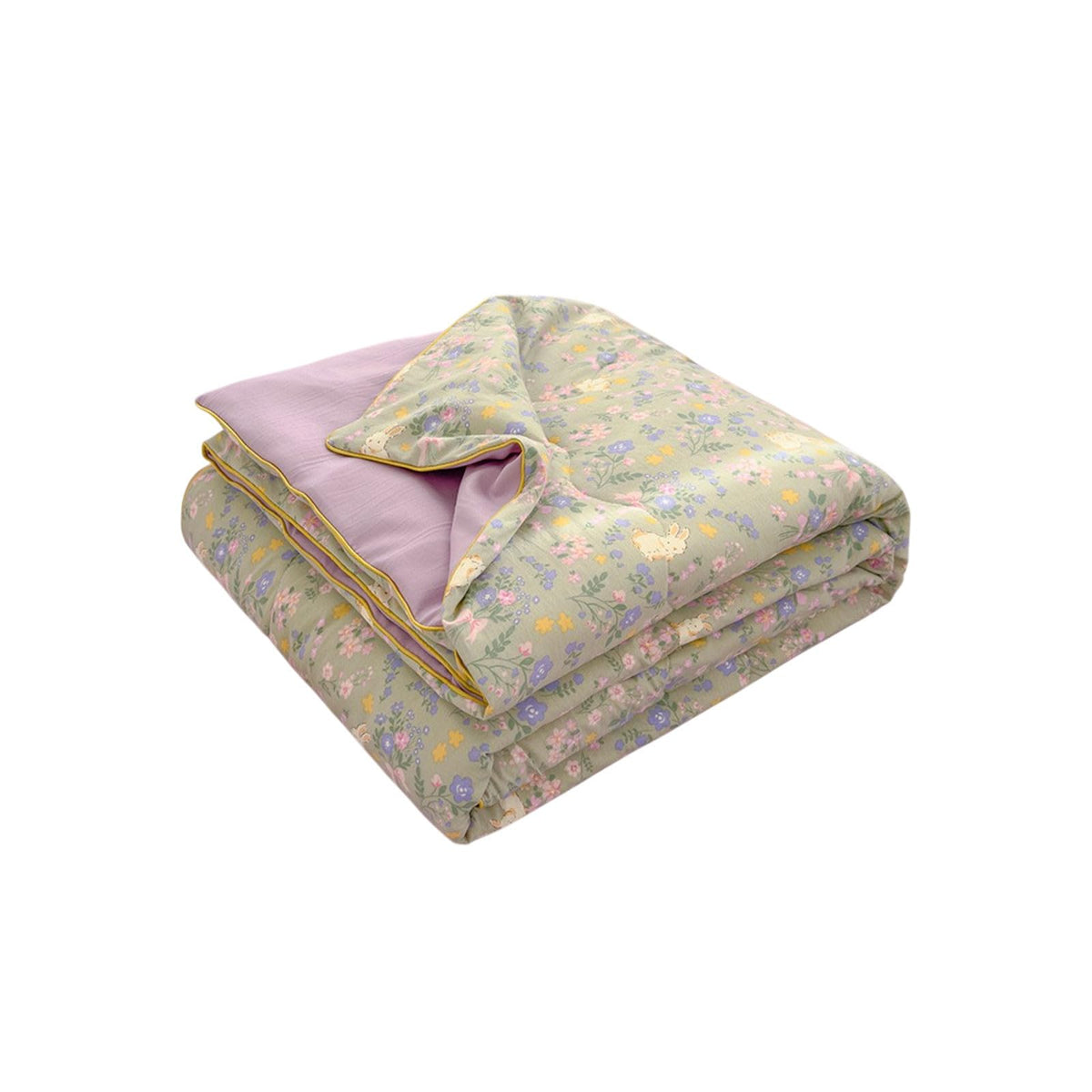 Floral Print Cooling Comforter for Hot Sleepers 78.74 × 59.06inch Lightweight Throw Blanket, Breathable Summer Quilt, Cold Touch Fabric Absorbs Body Heat for Night Sweats Sleeping (I)