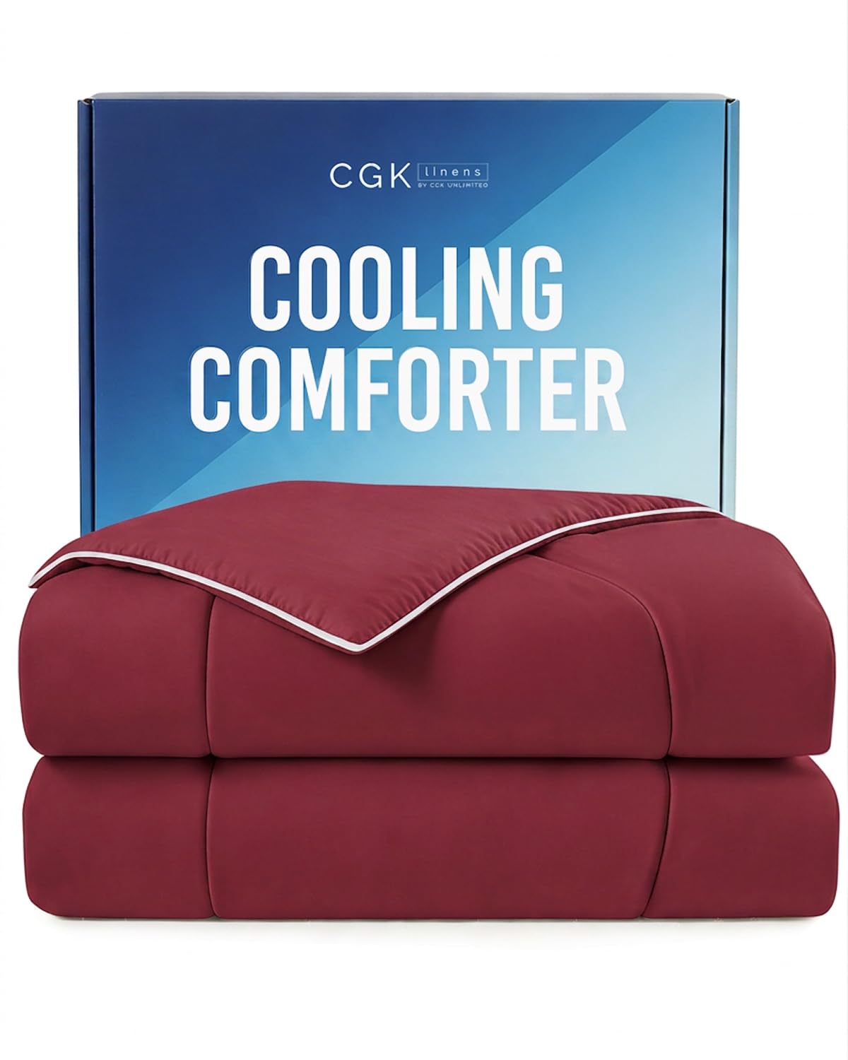 CGK Cooling Comforter Queen - Summer Blanket - 90x90 (Sky Blue)