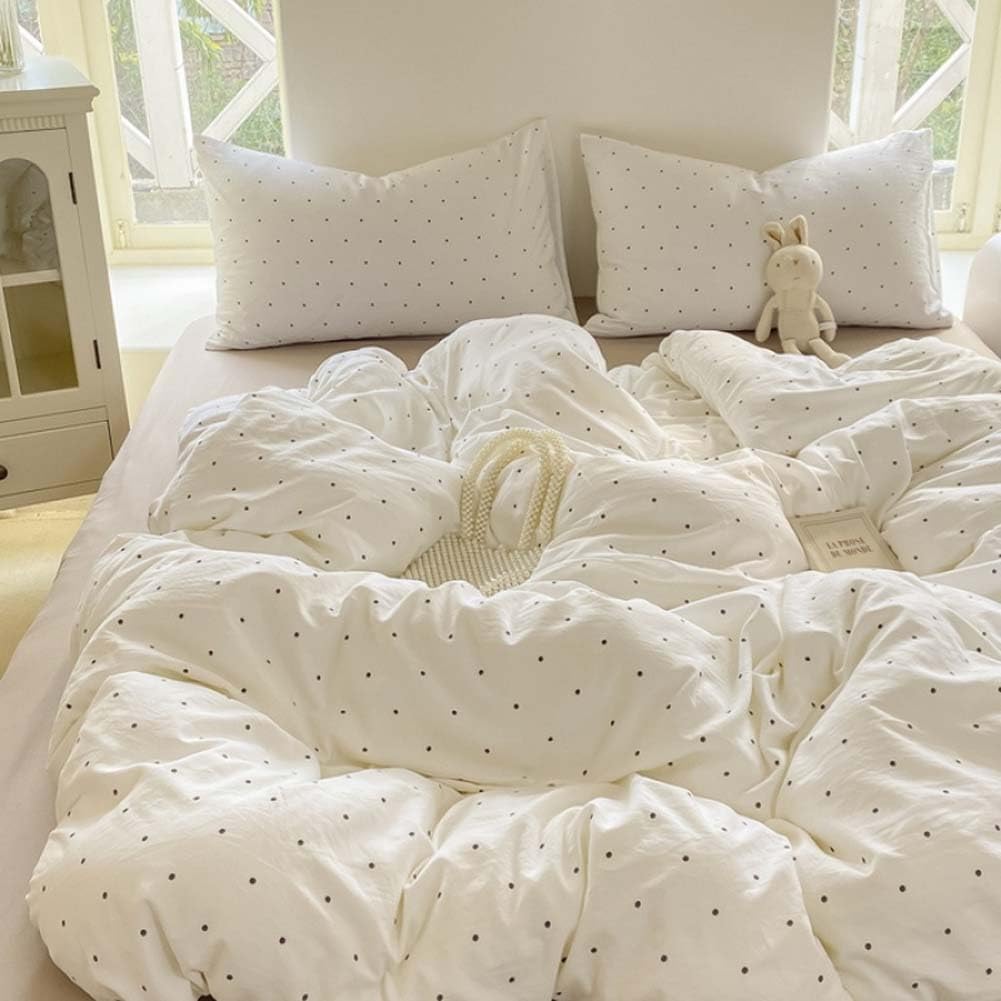 Nayoroom Gingham Duvet Cover Set Queen Blue White Plaid Checkered Bedding