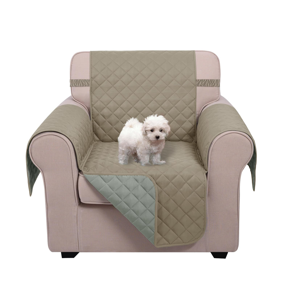 U-NICE HOME Reversible Sofa Cover Couch Cover for Dogs, Beige/Beige