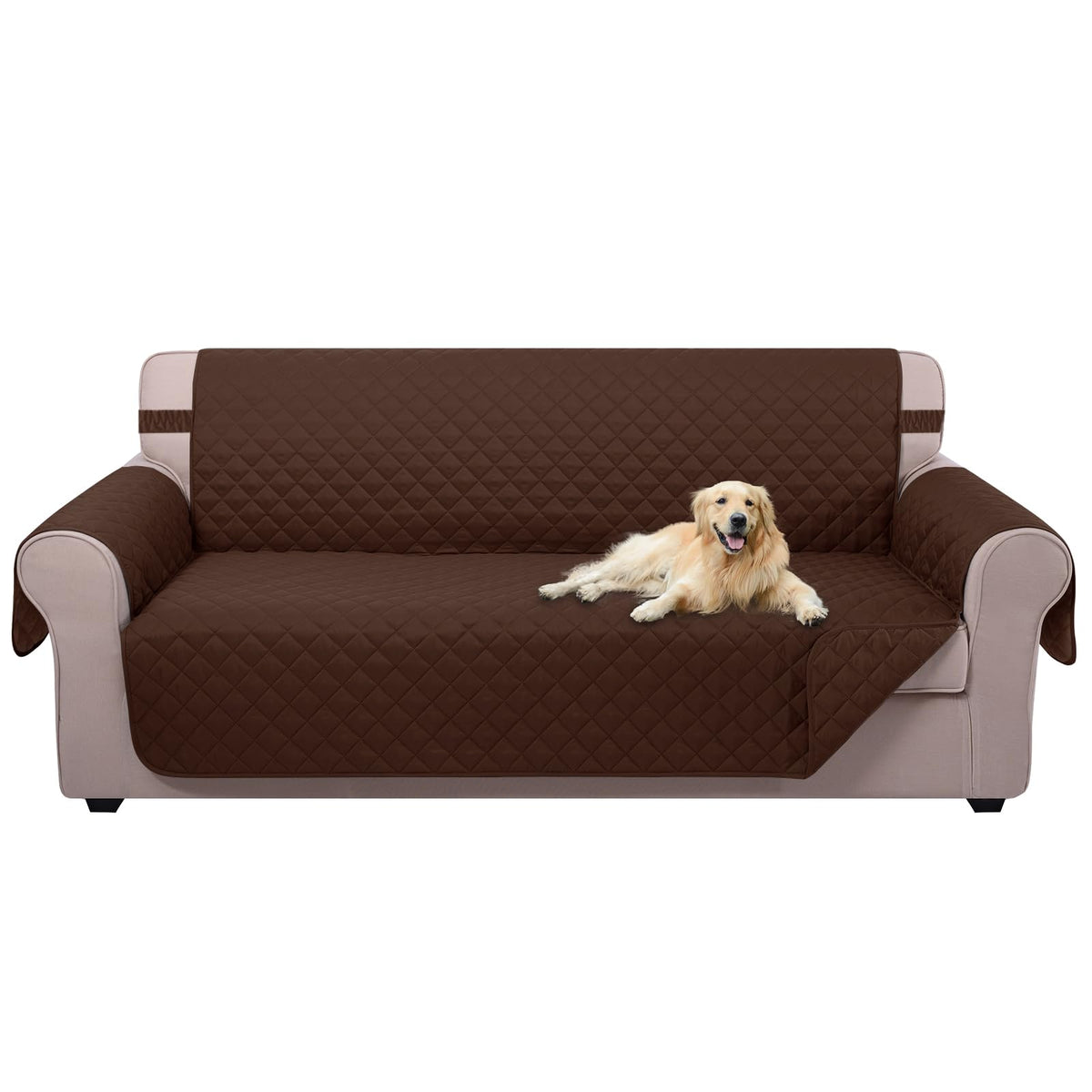 U-NICE HOME Reversible Sofa Cover Couch Cover for Dogs, Beige/Beige