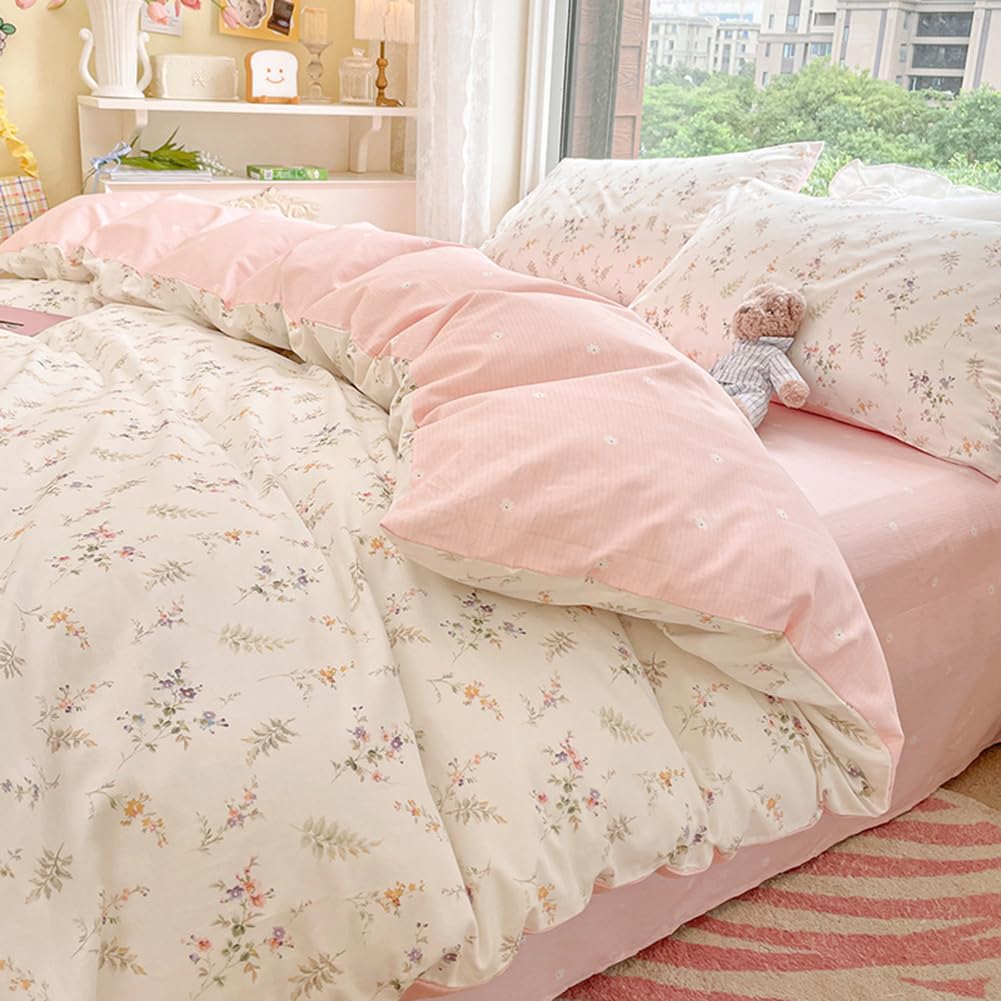 Nayoroom Gingham Duvet Cover Set Queen Blue White Plaid Checkered Bedding