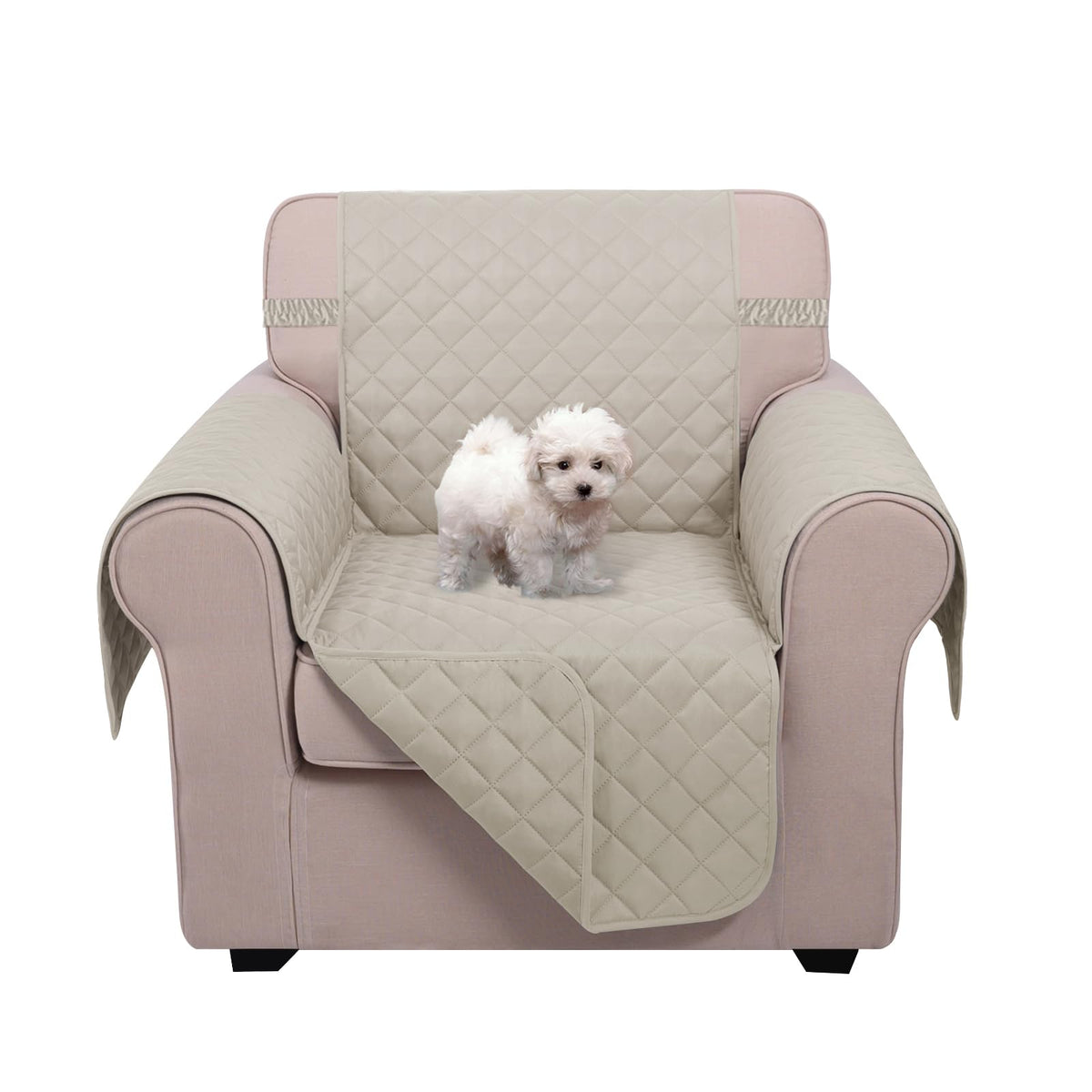 U-NICE HOME Reversible Sofa Cover Couch Cover for Dogs, Beige/Beige
