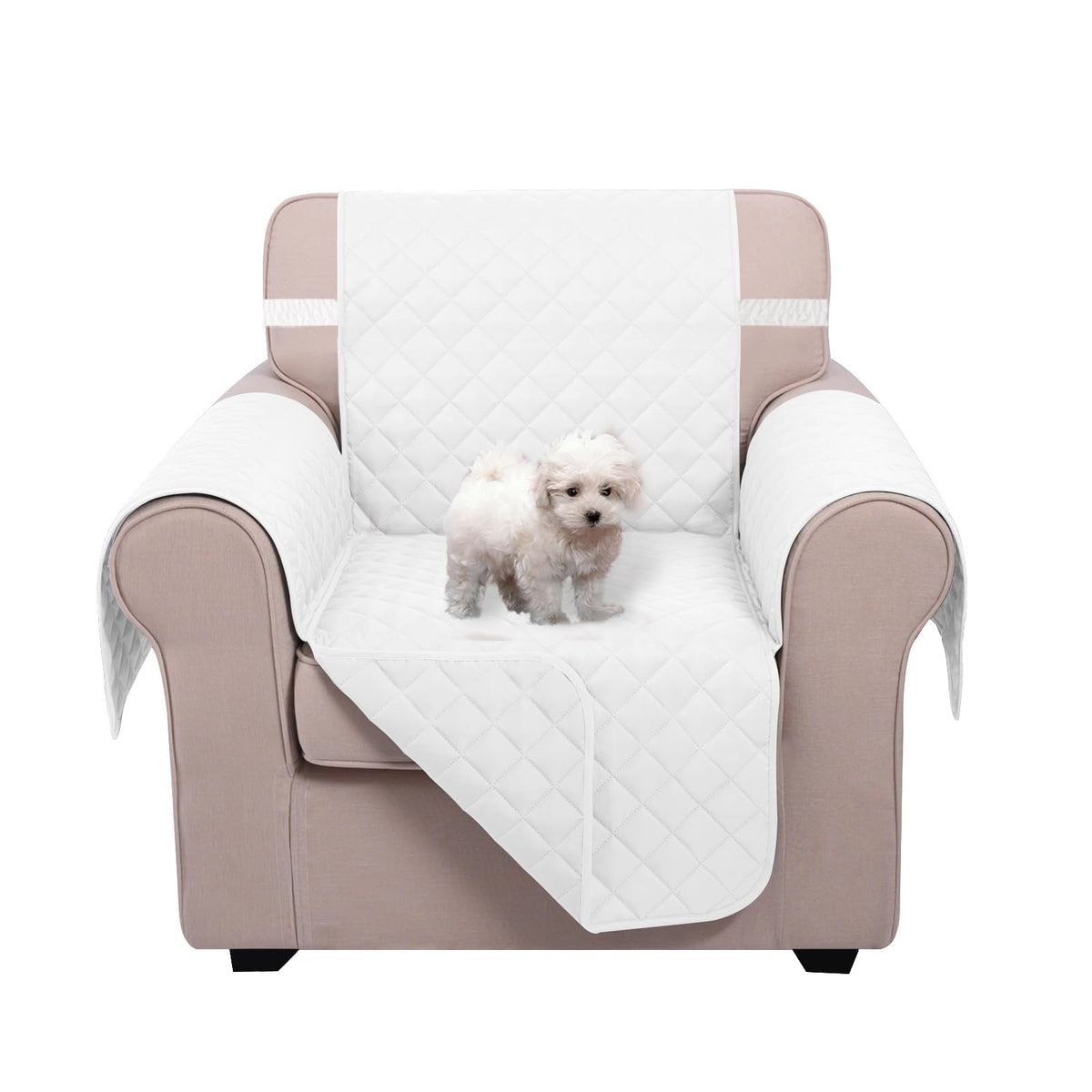 U-NICE HOME Reversible Sofa Cover Couch Cover for Dogs, Beige/Beige