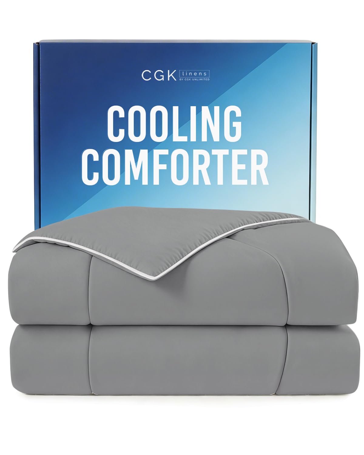 CGK Cooling Comforter Queen - Summer Blanket - 90x90 (Sky Blue)