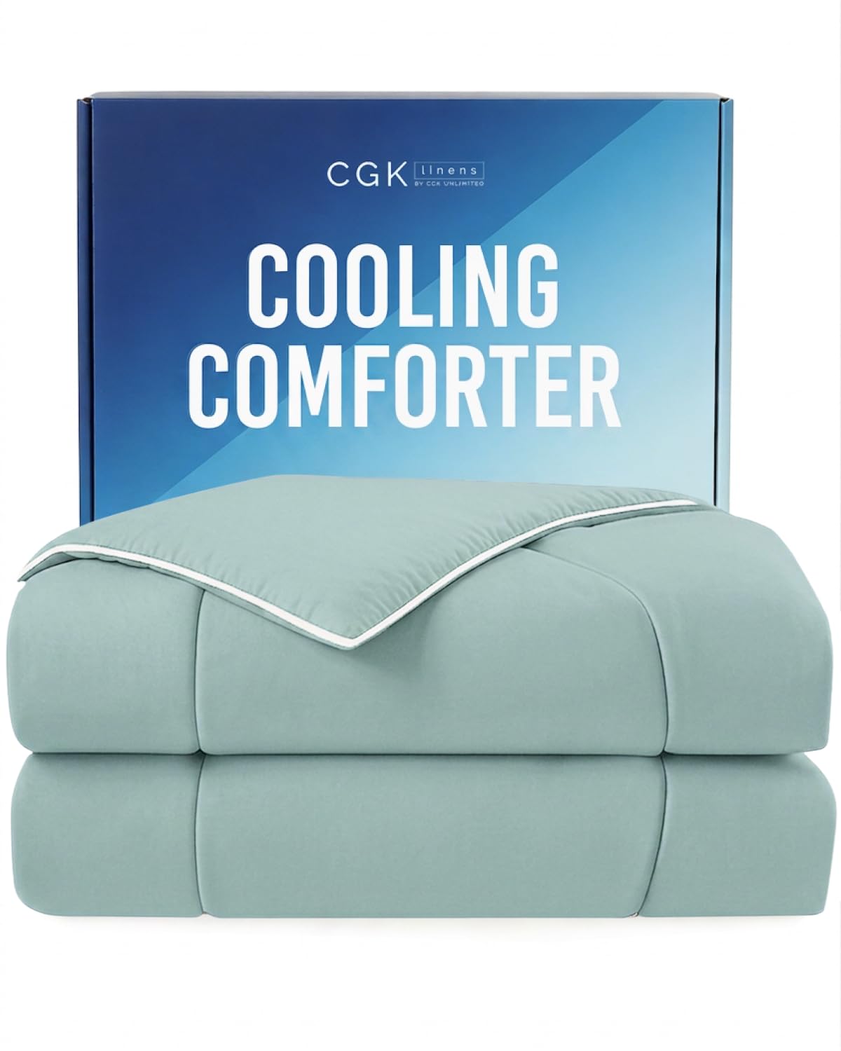 CGK Cooling Comforter Queen - Summer Blanket - 90x90 (Sky Blue)