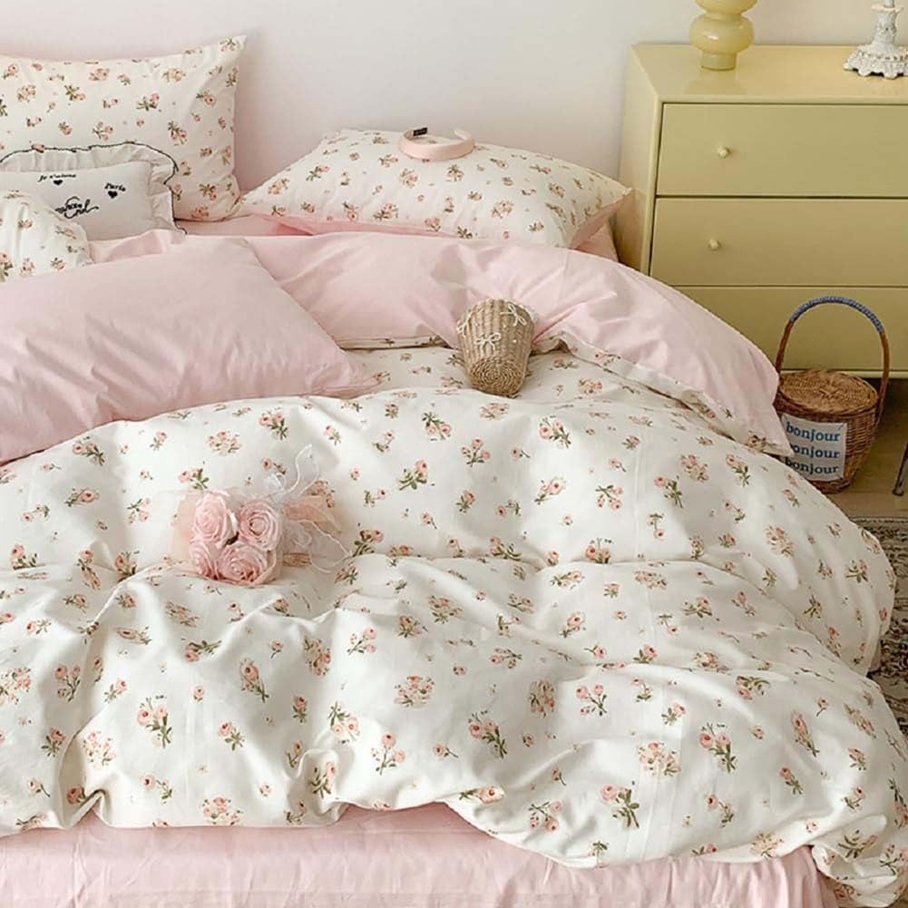 Nayoroom Gingham Duvet Cover Set Queen Blue White Plaid Checkered Bedding