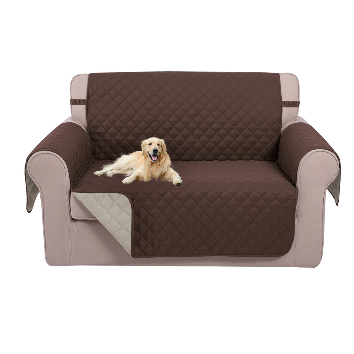 U-NICE HOME Reversible Sofa Cover Couch Cover for Dogs, Beige/Beige