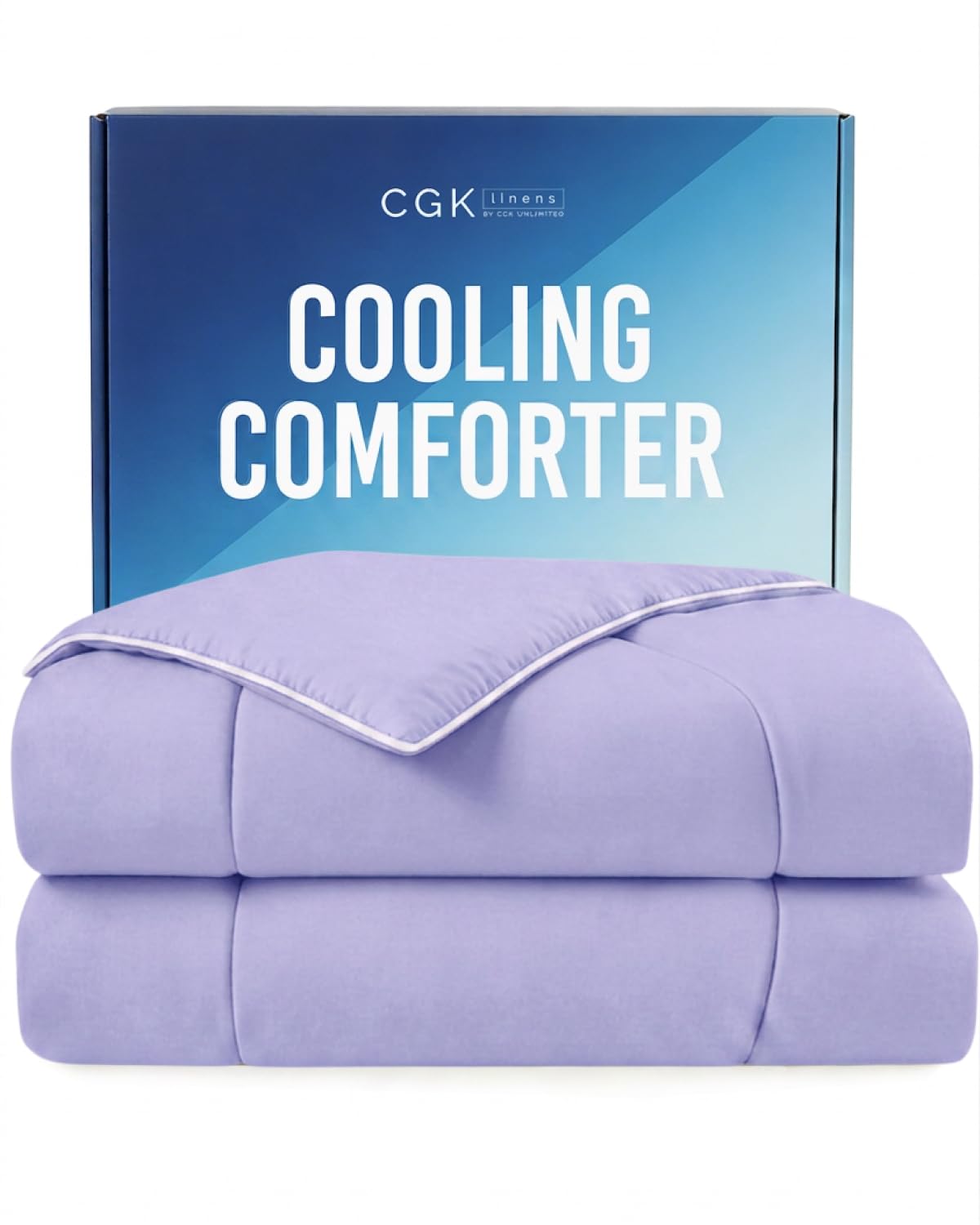 CGK Cooling Comforter Queen - Summer Blanket - 90x90 (Sky Blue)