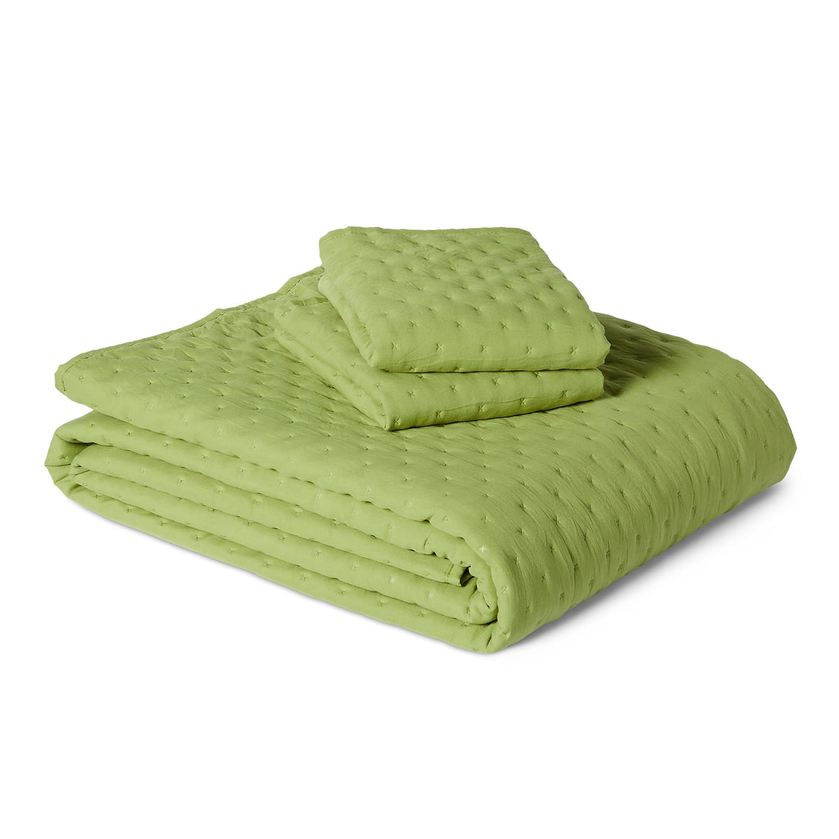 Amazon Basics Brushed Microfiber Quilt Set, Extra Soft with Natural Texture, 2-Piece, Twin/Twin XL, Beige