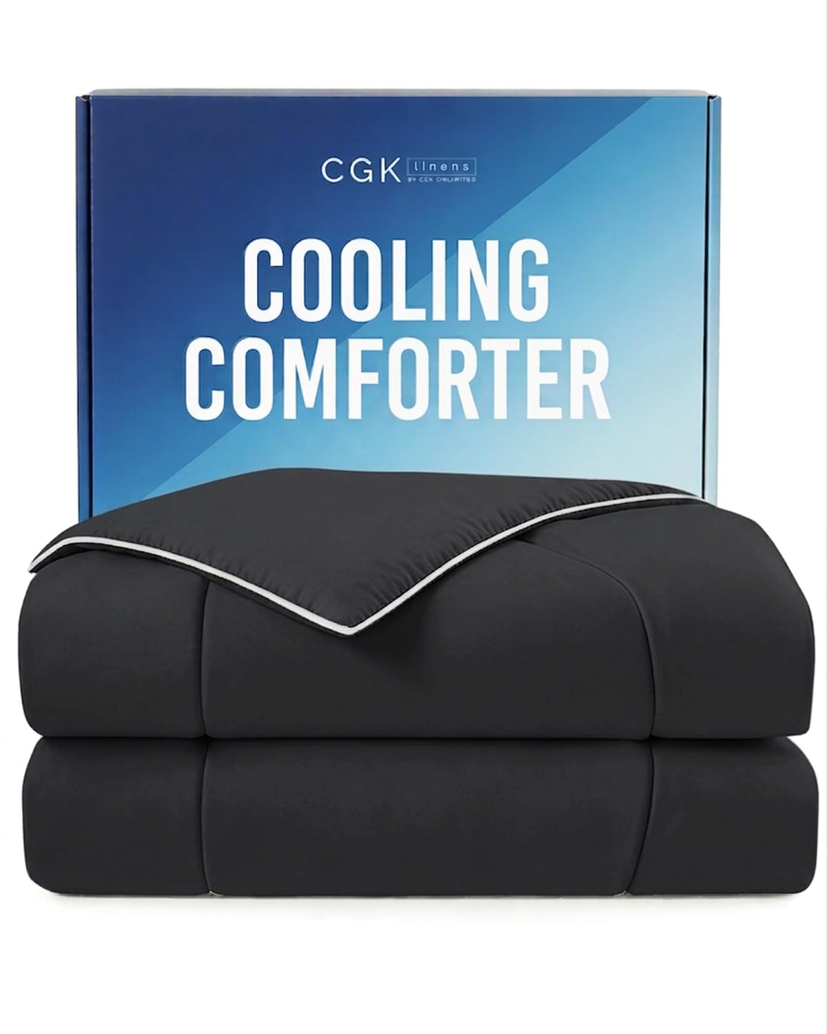 CGK Cooling Comforter Queen - Summer Blanket - 90x90 (Sky Blue)