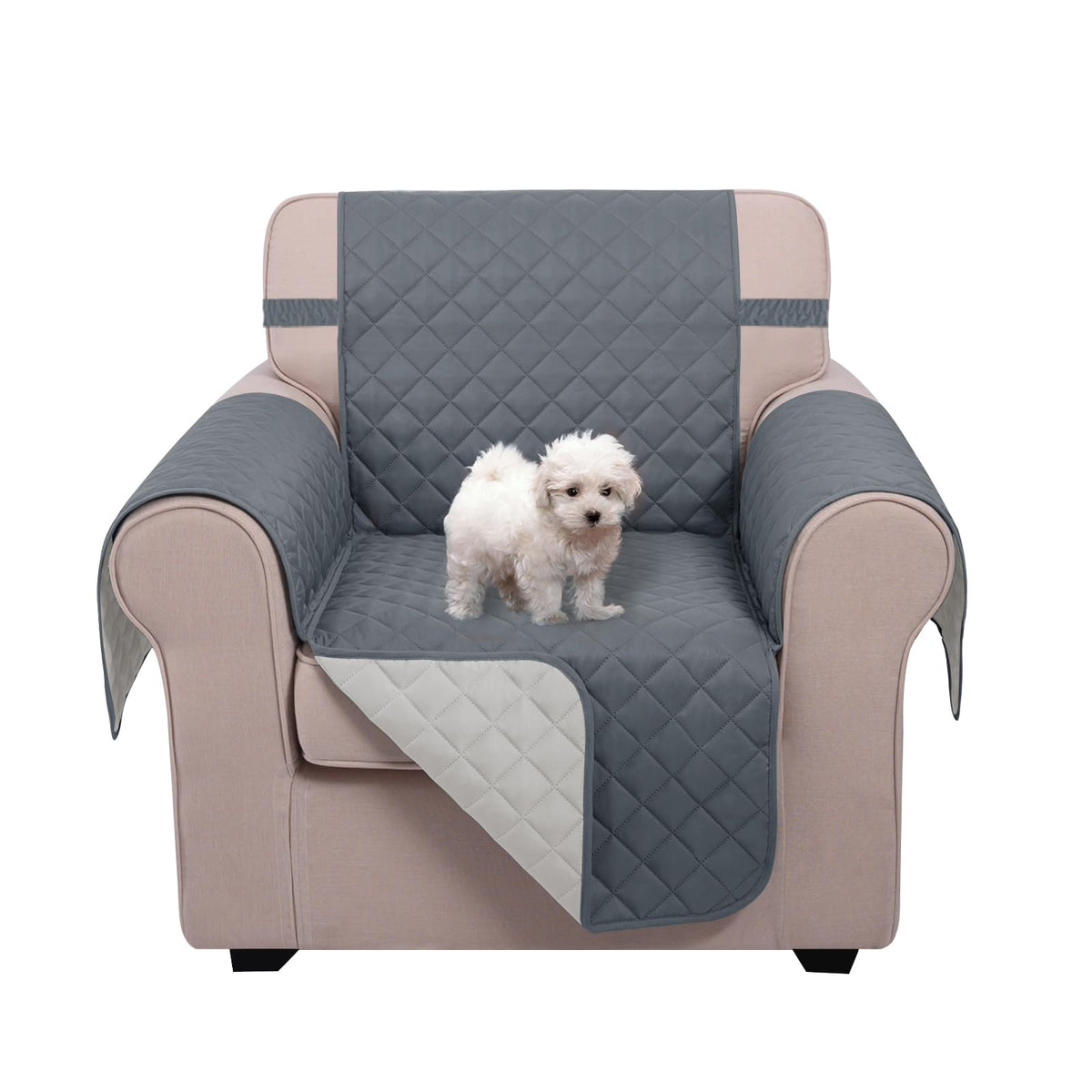 U-NICE HOME Reversible Sofa Cover Couch Cover for Dogs, Beige/Beige
