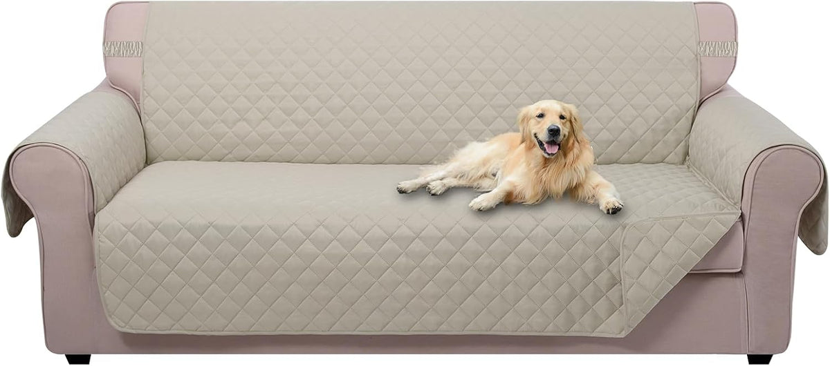 U-NICE HOME Reversible Sofa Cover Couch Cover for Dogs, Beige/Beige