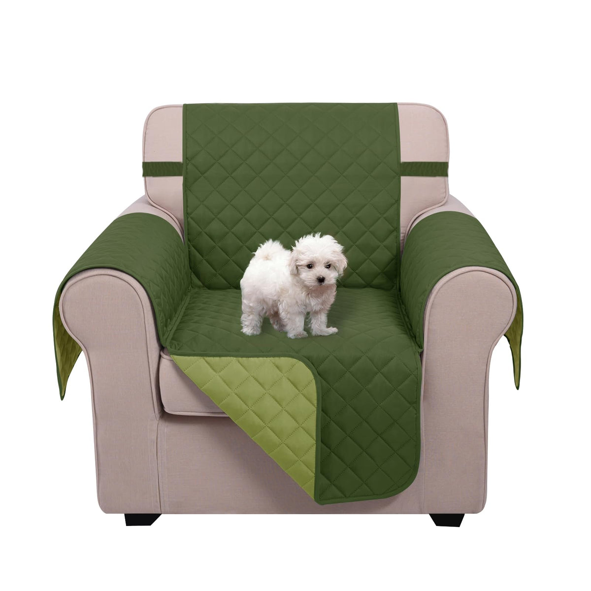 U-NICE HOME Reversible Sofa Cover Couch Cover for Dogs, Beige/Beige