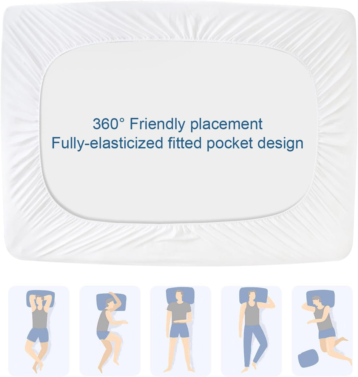 Mattress Protector Pad Cover Waterproof Twin Size Quilted for Single Bed