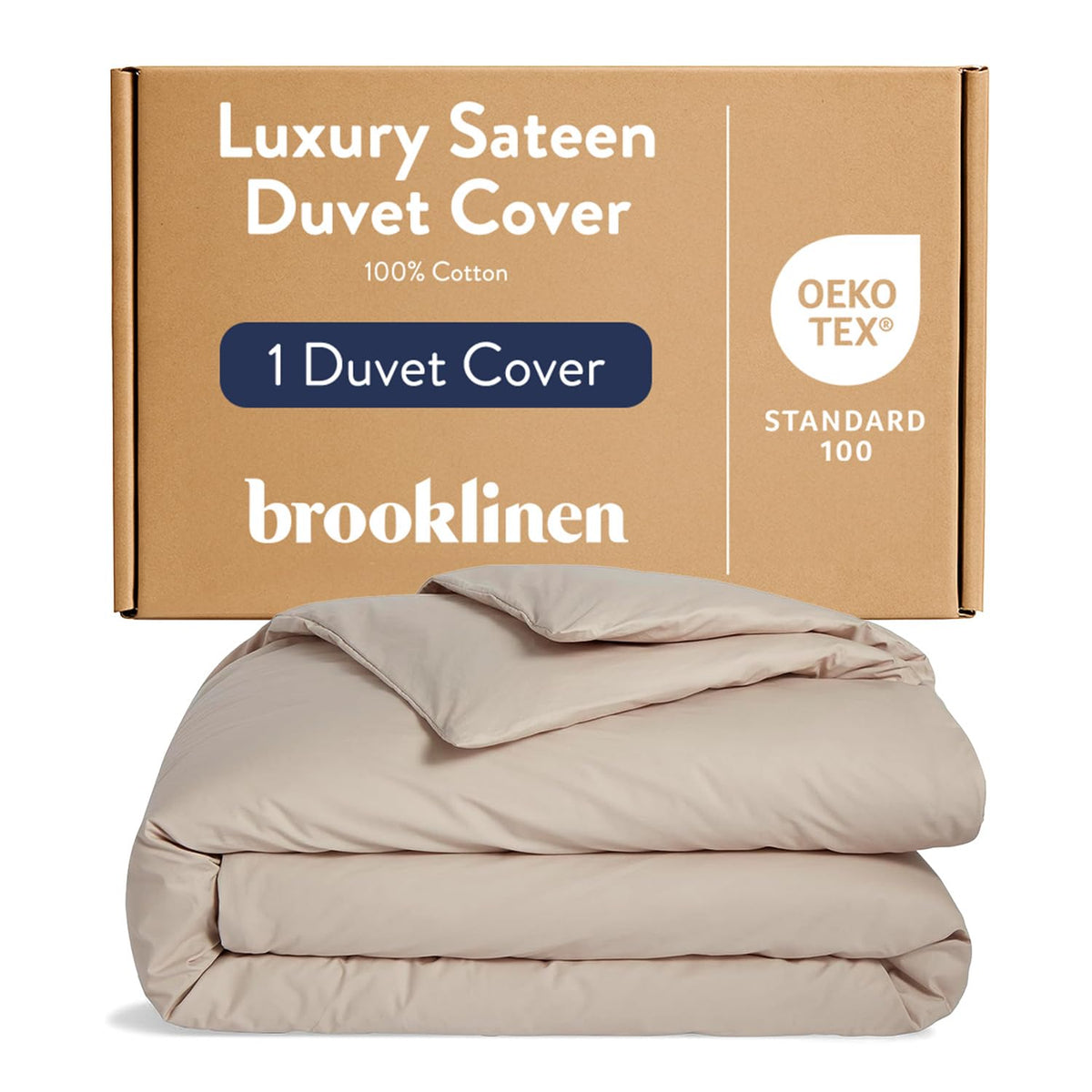 Brooklinen Sateen Duvet Cover Hotel-Quality Luxury - Full/Queen, White