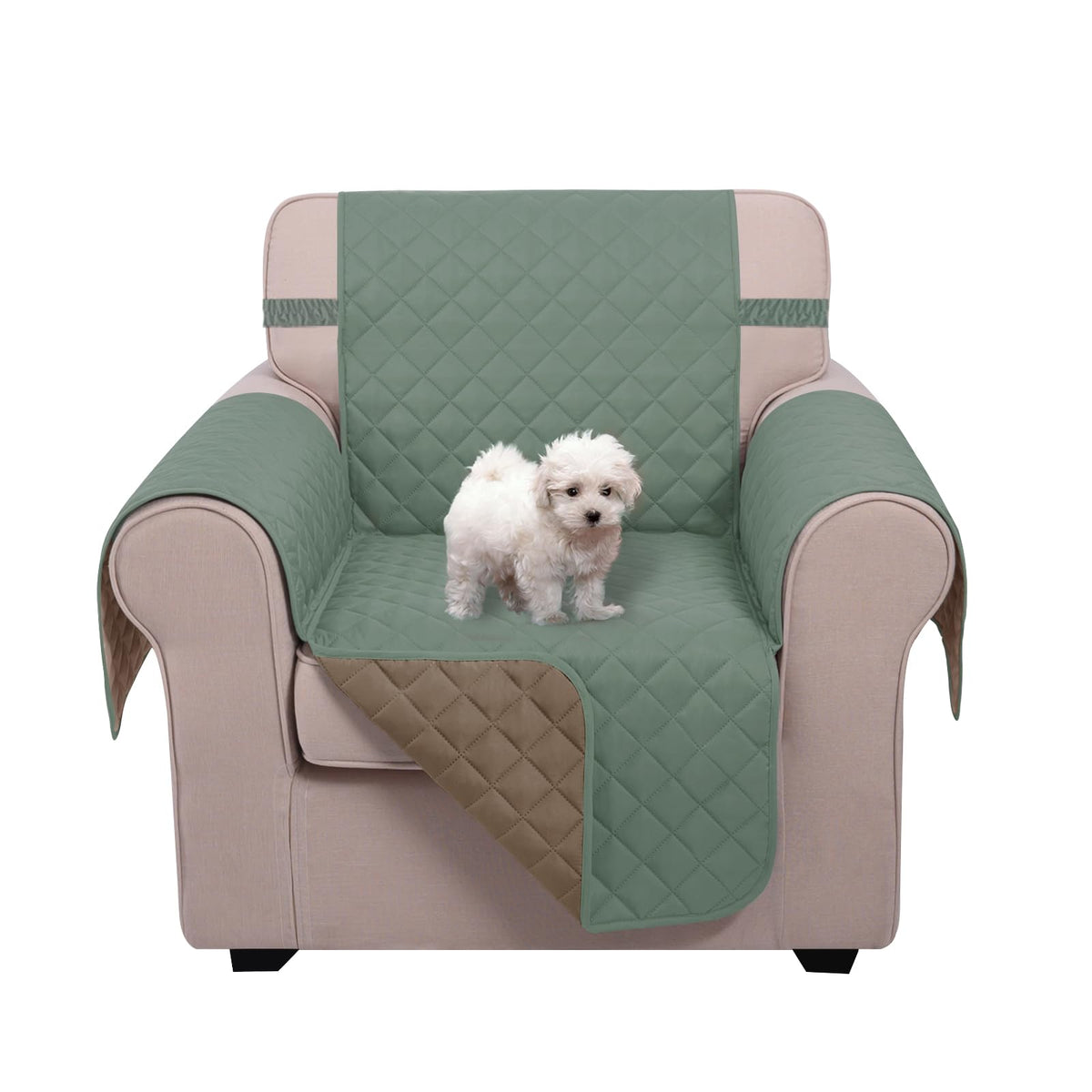 U-NICE HOME Reversible Sofa Cover Couch Cover for Dogs, Beige/Beige