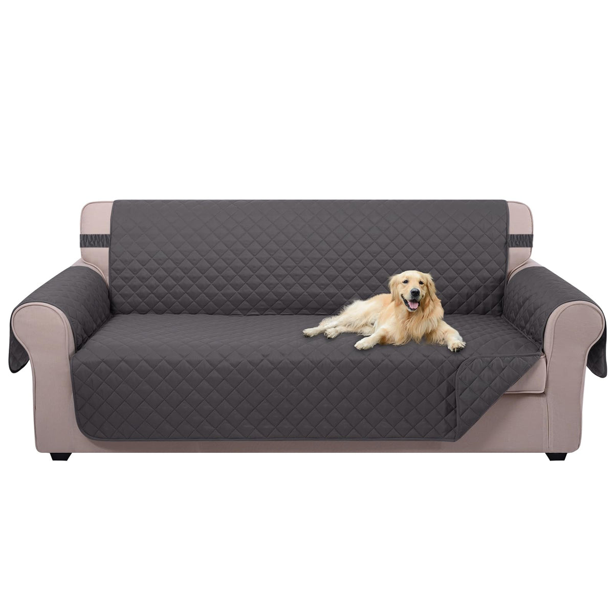 U-NICE HOME Reversible Sofa Cover Couch Cover for Dogs, Beige/Beige