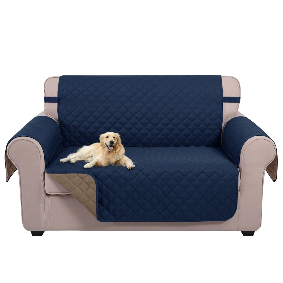 U-NICE HOME Reversible Sofa Cover Couch Cover for Dogs, Beige/Beige